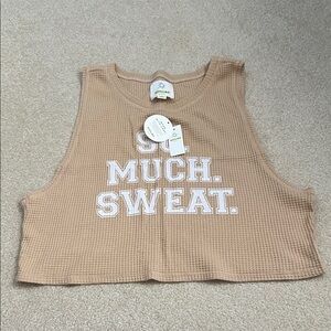 Aerie Offline Beige Graphic Crop Top